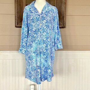 Lauren Ralph Lauren 100% Cotton Sleep Shirt Night Gown Sz L